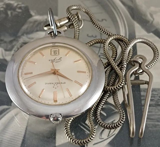 Vintage relógio de bolso AUTOMÁTICO Eterna Matic - Golfer - Antigo