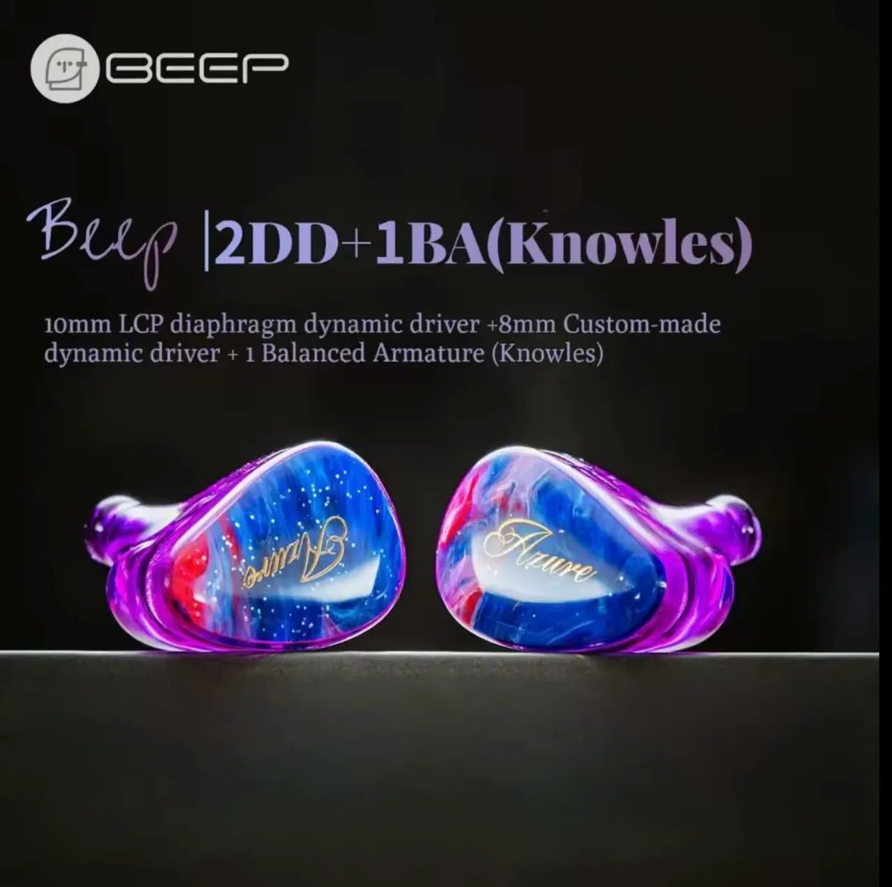 Fone - Beep Azure - 2DD+1BA (Knowles) - Foto 4