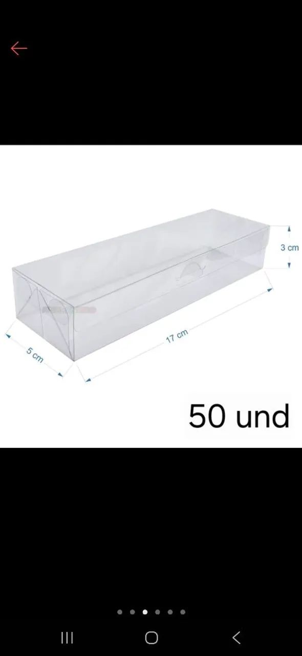 Caixa de plástico transparente 