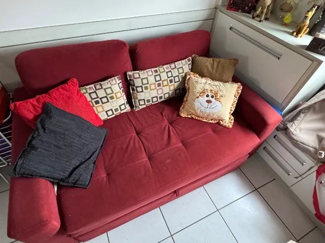 Sofá cama Vermelho  - Foto 2
