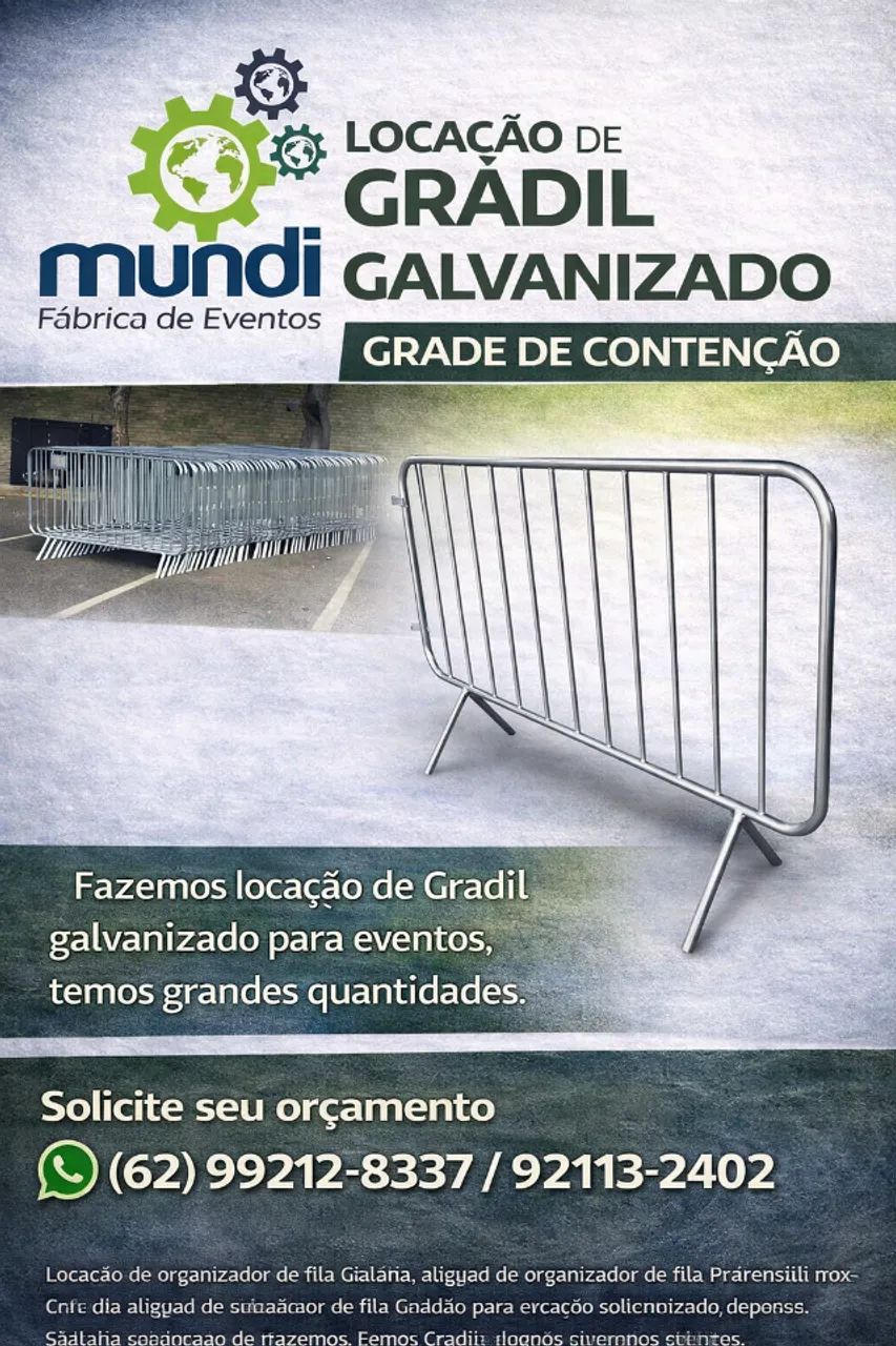 LOCAÇÃO DE GRADIL GALVANIZADO EM GOIÂNIA