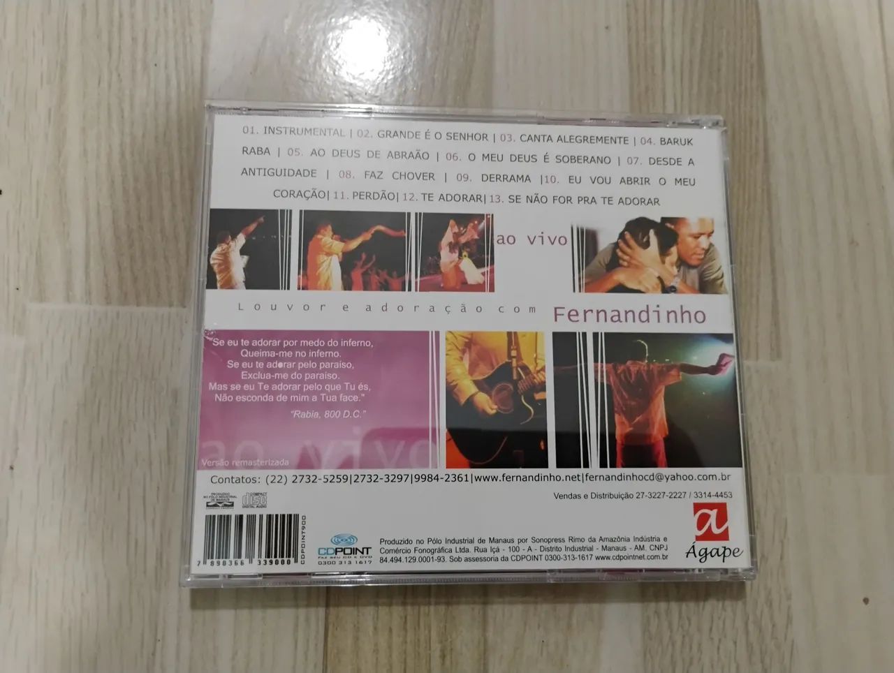 Cd gospel Fernandinho Faz chover  - Foto 4