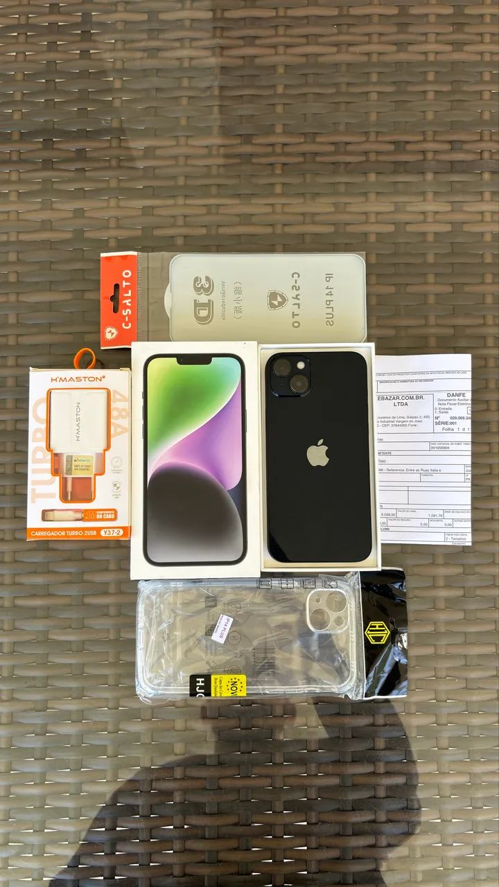 iPhone 14 Plus (128GB) - IMPERDÍVEL E COMPLETO (caixa, nota fiscal e brindes)