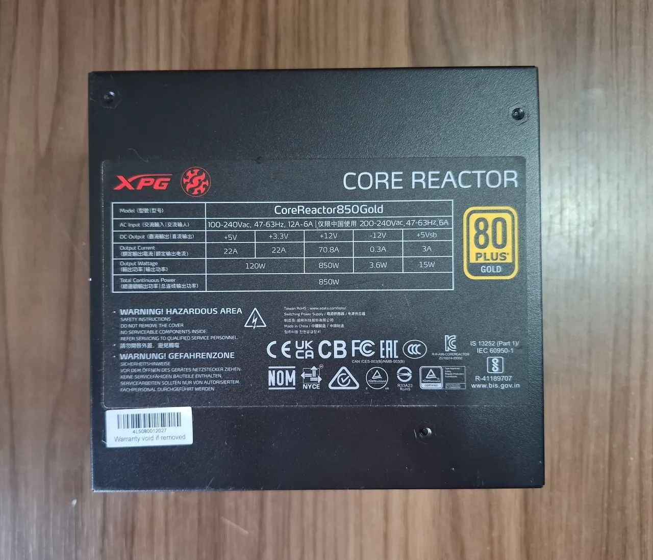Fonte XPG Core Reactor 850W Plus Gold - Modular - Estado de nova. - Foto 2