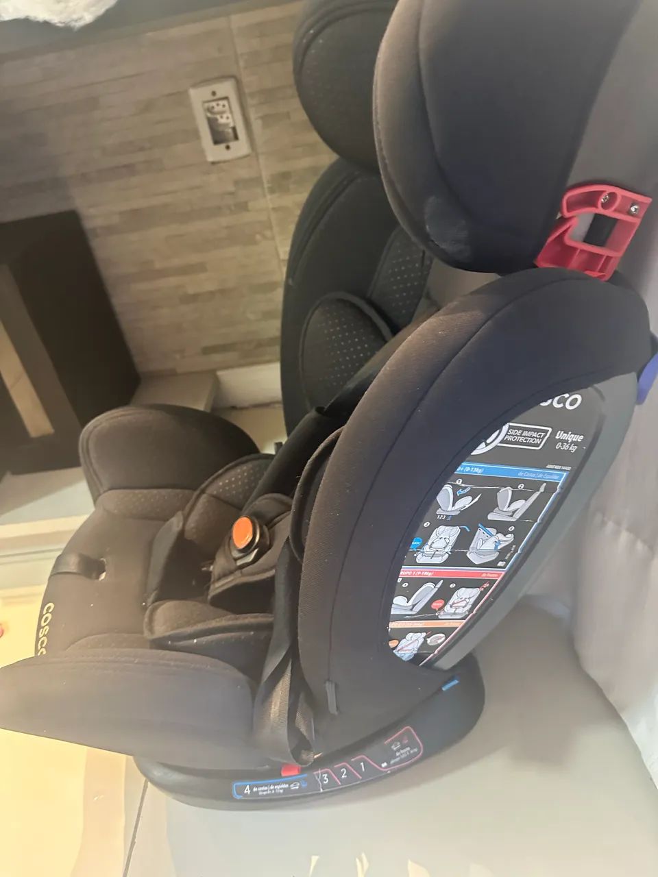 Cadeirinha Cosco Unique 0 a 36kg Preto Sport ? Todas as Fases - Foto 2