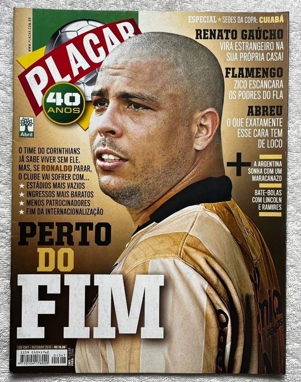 Revista Placar Edição 1347 - Outubro 2010