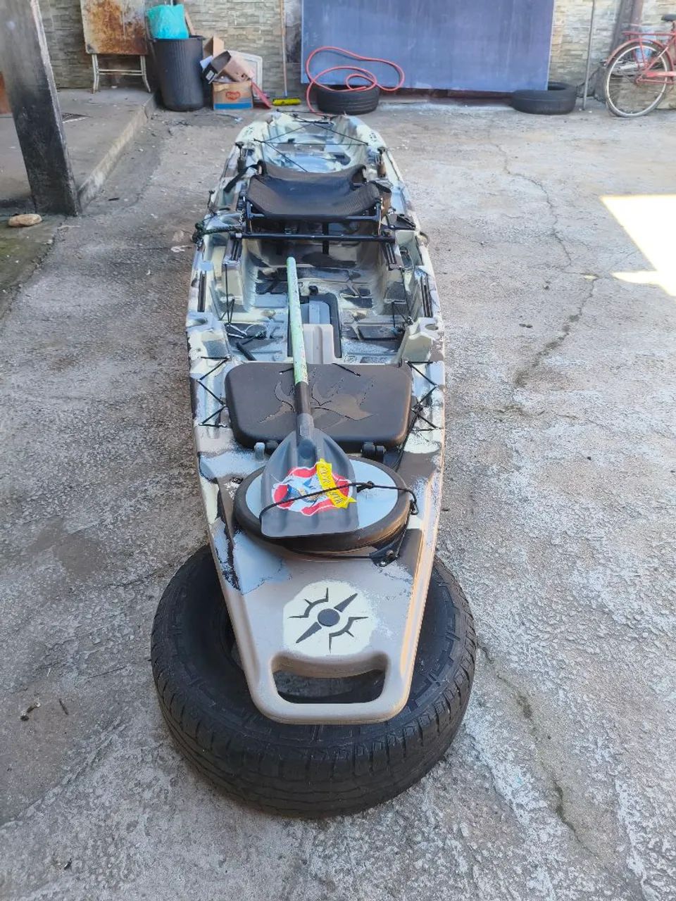 Caiaque milha náutico raptor, com carrinho para transporte. - Foto 6