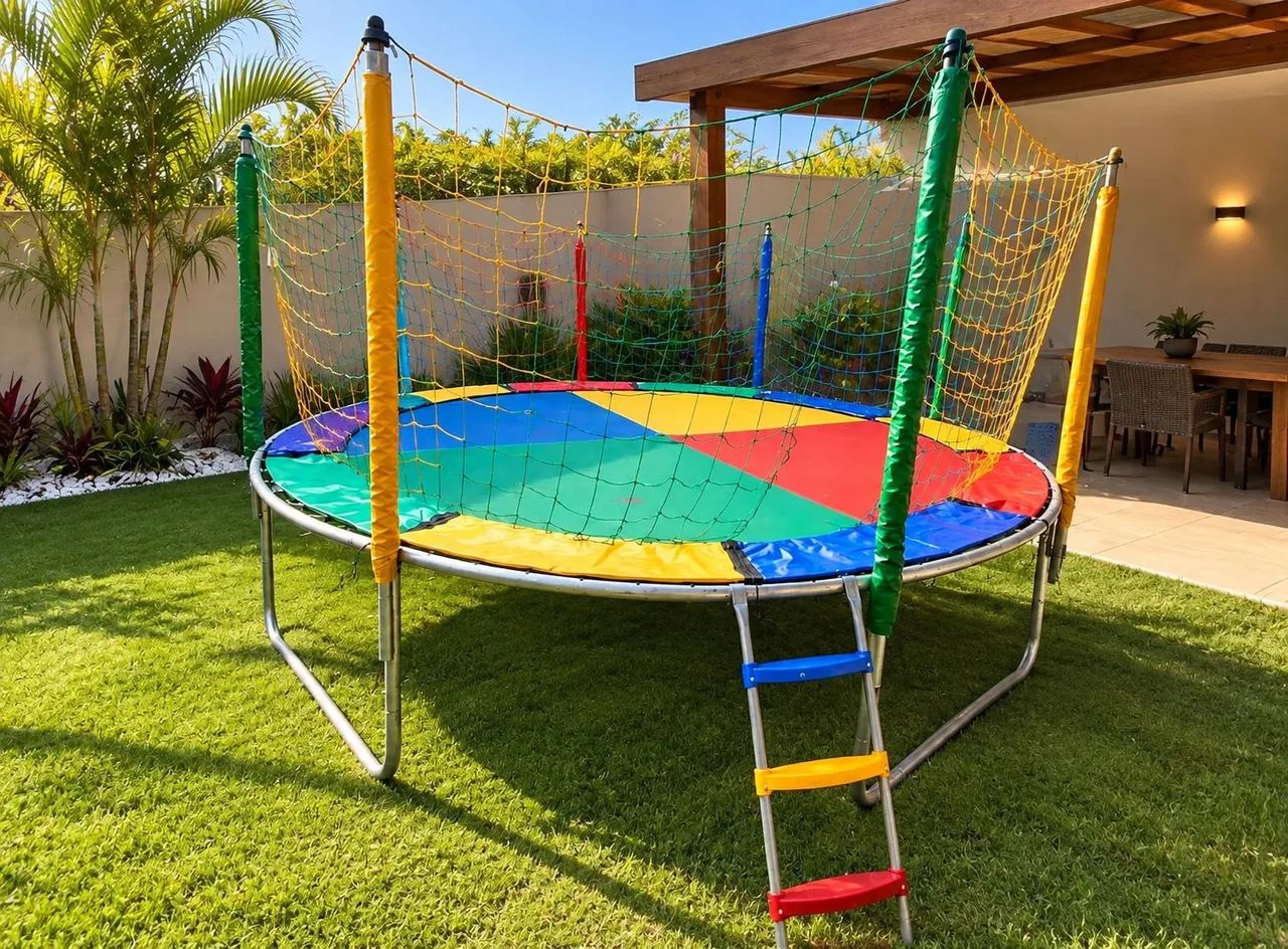 Vendo Cama Elástica Colorida Grande