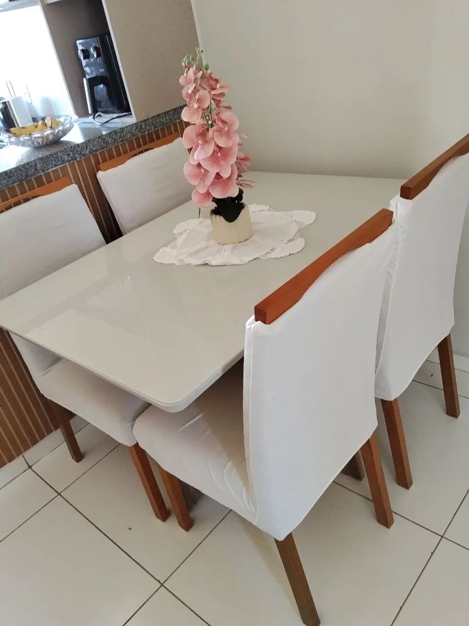 Mesa com tampo de vidro - Foto 2