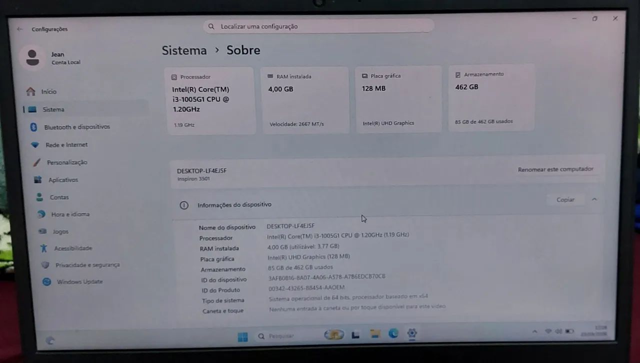 Vendo notebook Dell I15 e cooler portátil, pouco tempo de uso e conservado. - Foto 3