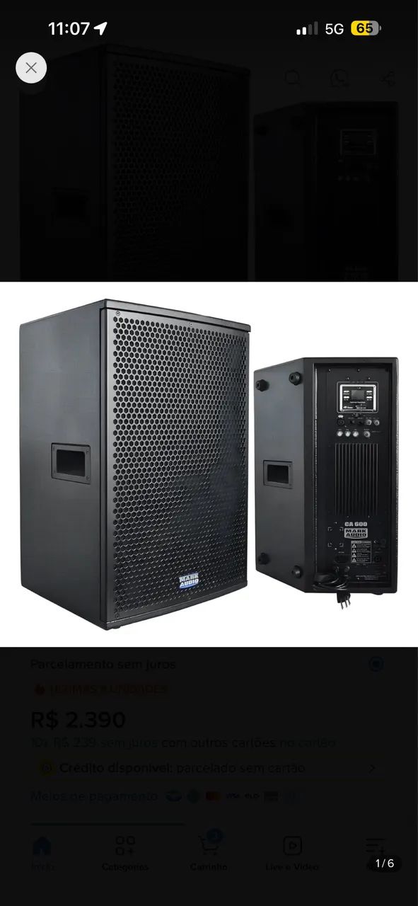 Monitor de áudio de 12 mark audio case incluso 