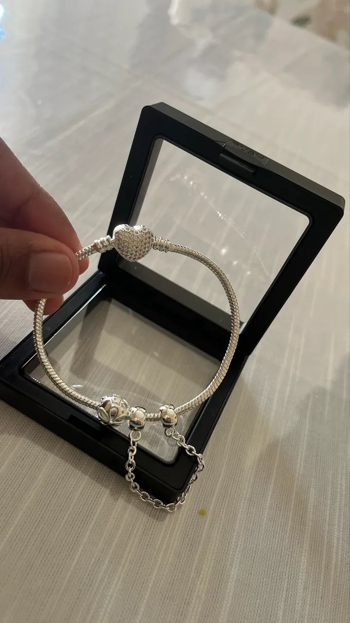 Vendo pulseira semijoia Pandora  - Foto 2