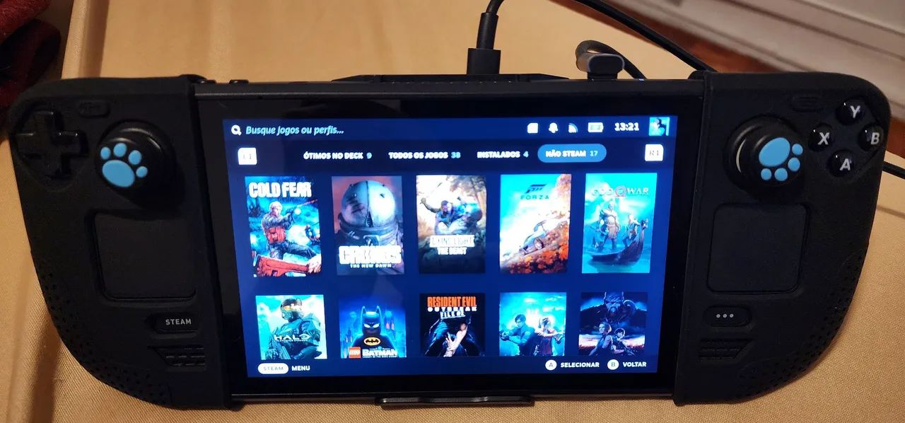 Steam deck 1tb com grip e case original 