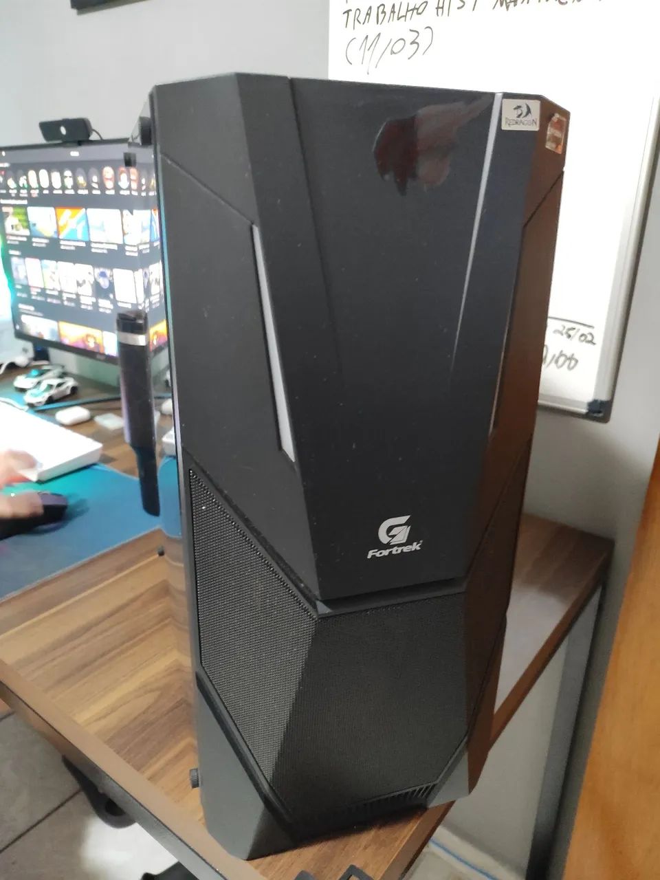 Gabinete Gamer Fortrek Mid Tower Black Hawk RGB Preto - Foto 5