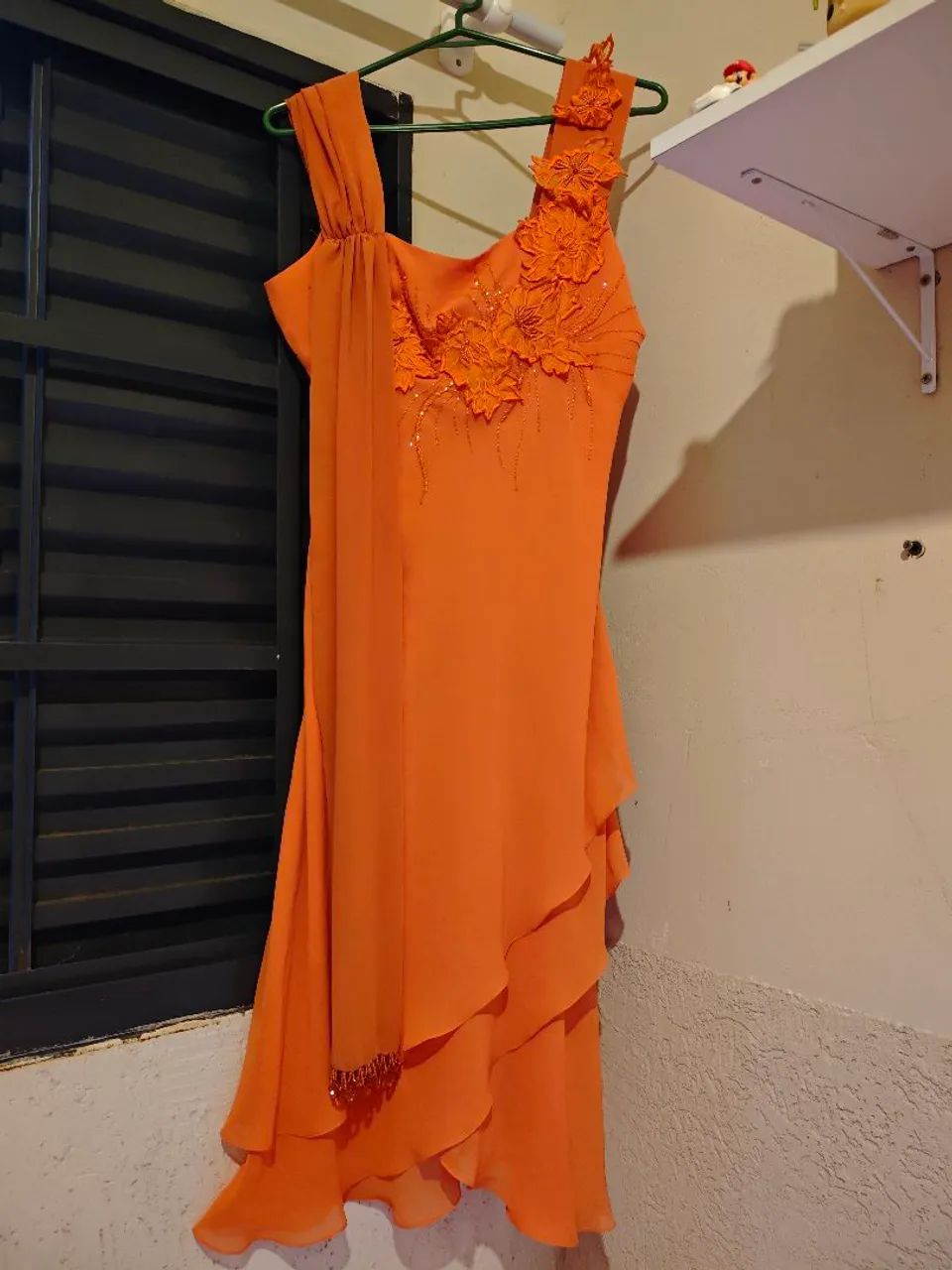 Vestido vintage midi G laranja  - Foto 4