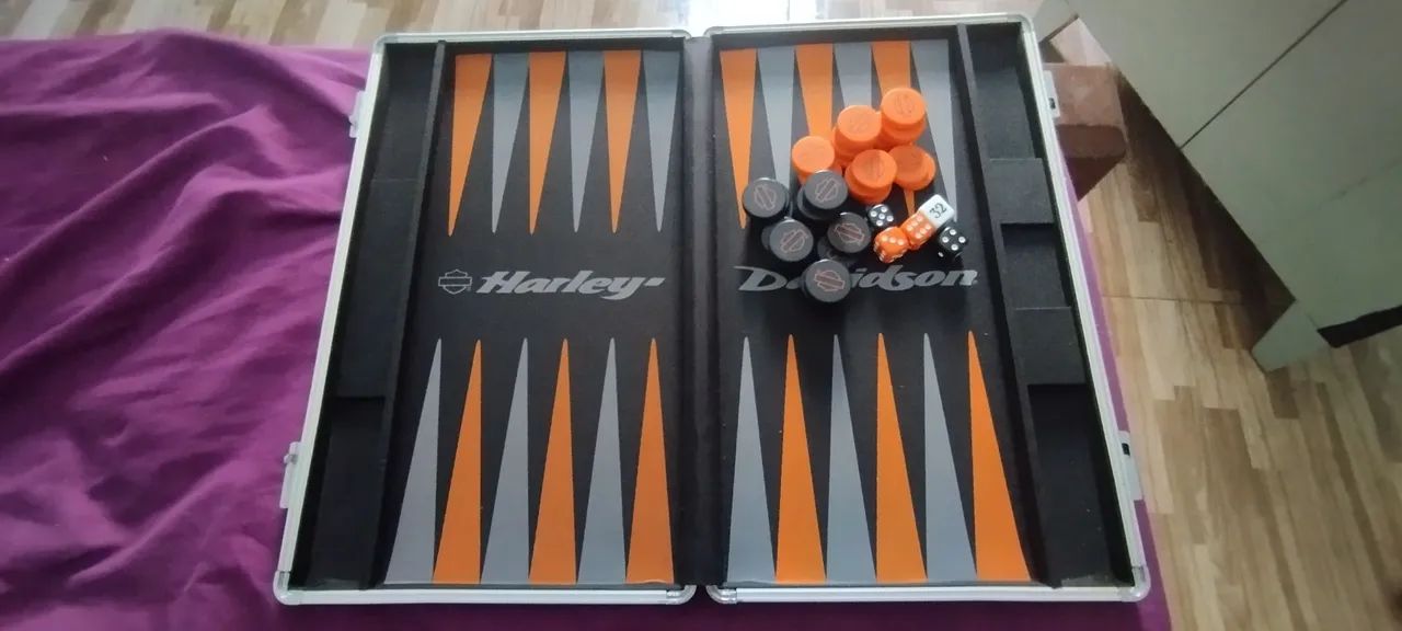 Jogo Gamão Harley Davidson para colecionadores  - Foto 2