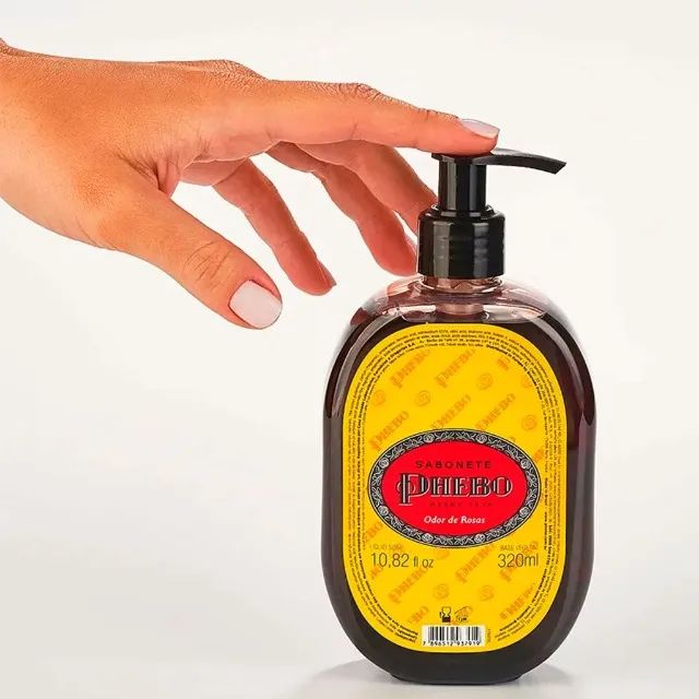 Sabonete Líquido Phebo Tradicional Odor Rosas 320 ml - CM0025 - Foto 4