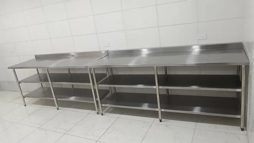 Mesa inox manipulação alimentos - Foto 2