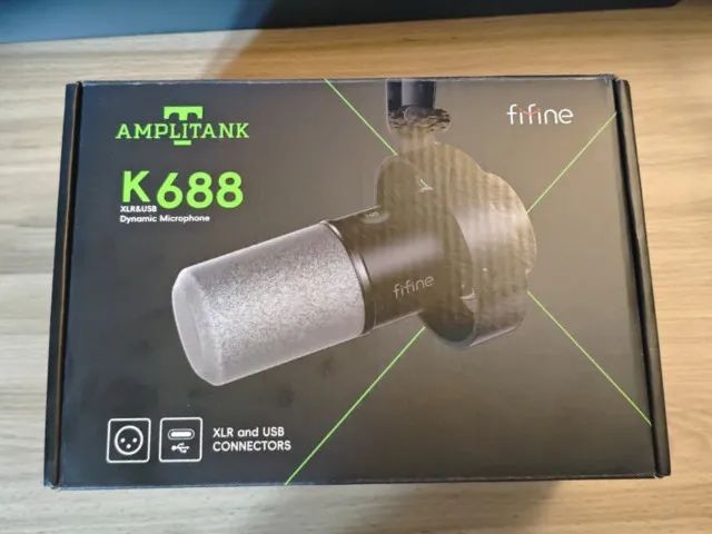 Microfone Dinâmico FIFINE K688 USB-C/XLR - Preto - Foto 3