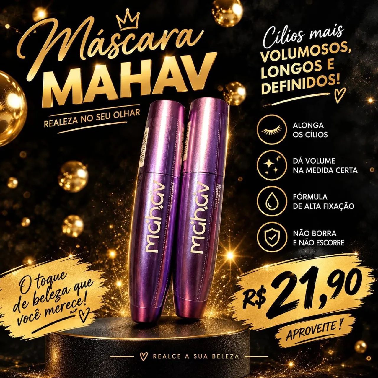 MÁSCARA DE CÍLIOS MAHAV