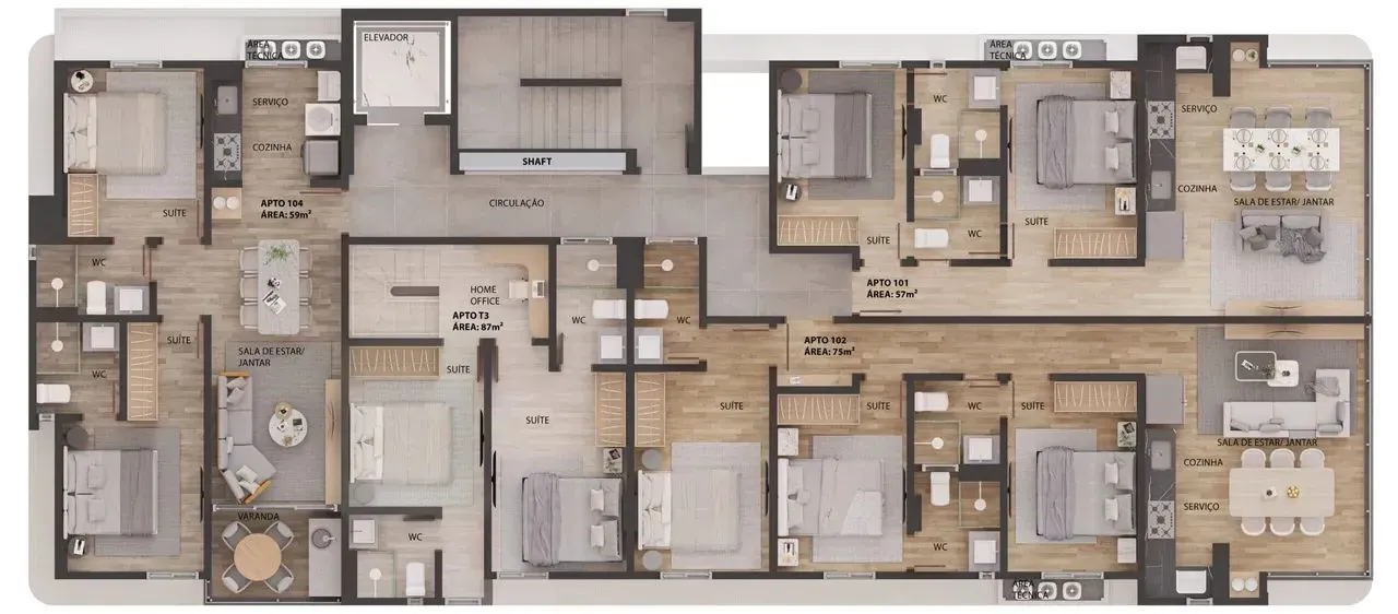 PLANTA 59m²