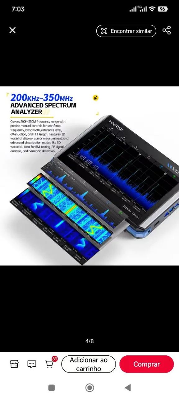 Osciloscópio 4 em um 350 MHz  - Foto 3