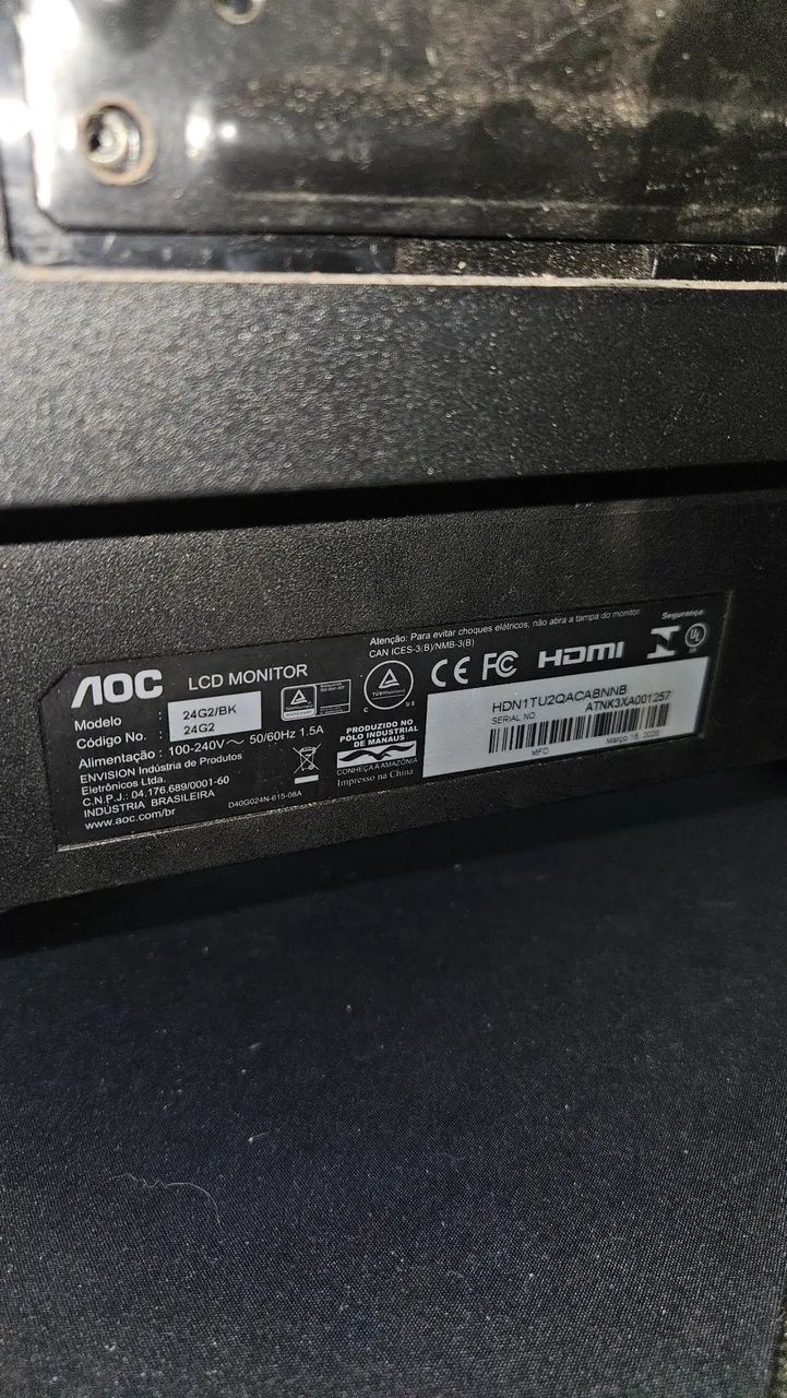 Monitor AOC 24G2 [COM DEFEITO] - Foto 2