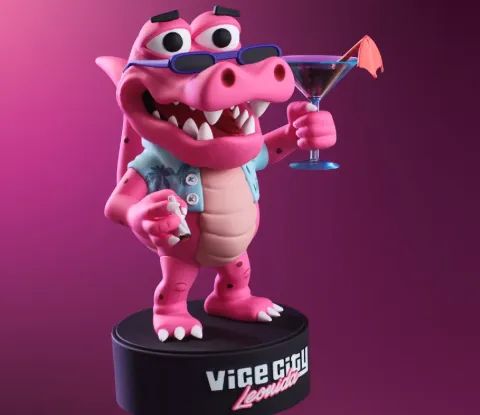 Mascote do gta 6 feito na impressora 3D