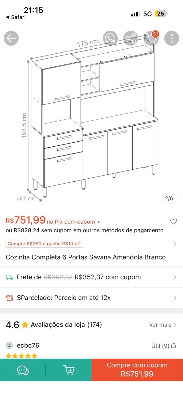 Armário de cozinha  - Foto 5