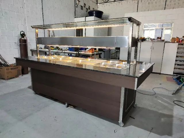 Buffet Self Service Quente 2 Andares com Granito e LED - Foto 3