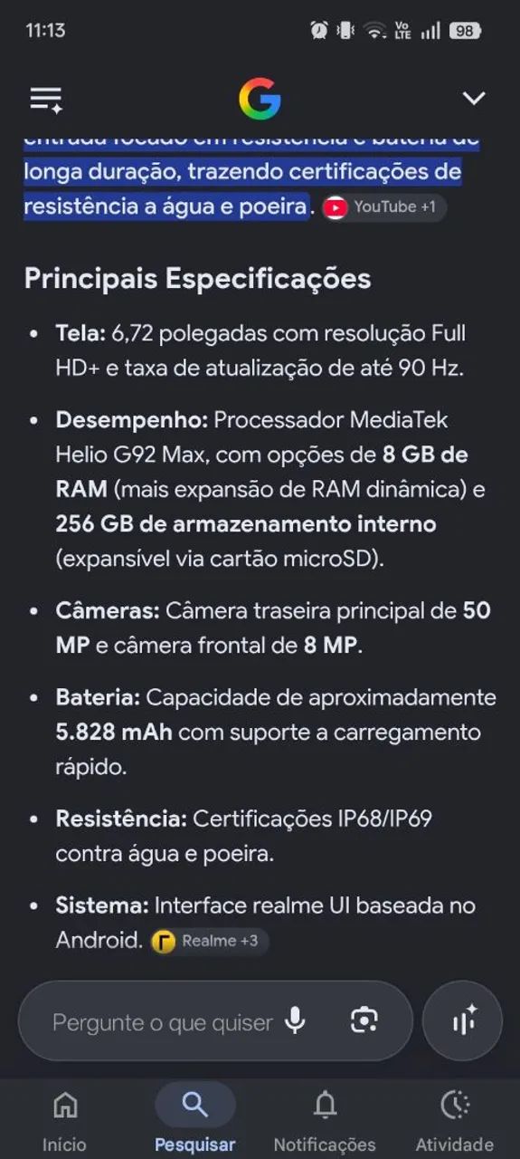 Celular realme semi-novo  - Foto 3