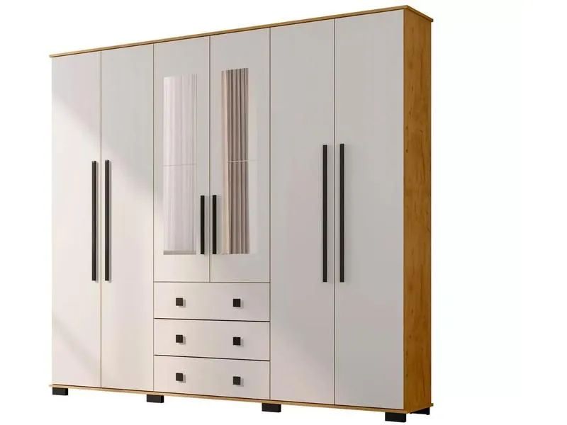 Guarda roupa 6 portas com espelhos