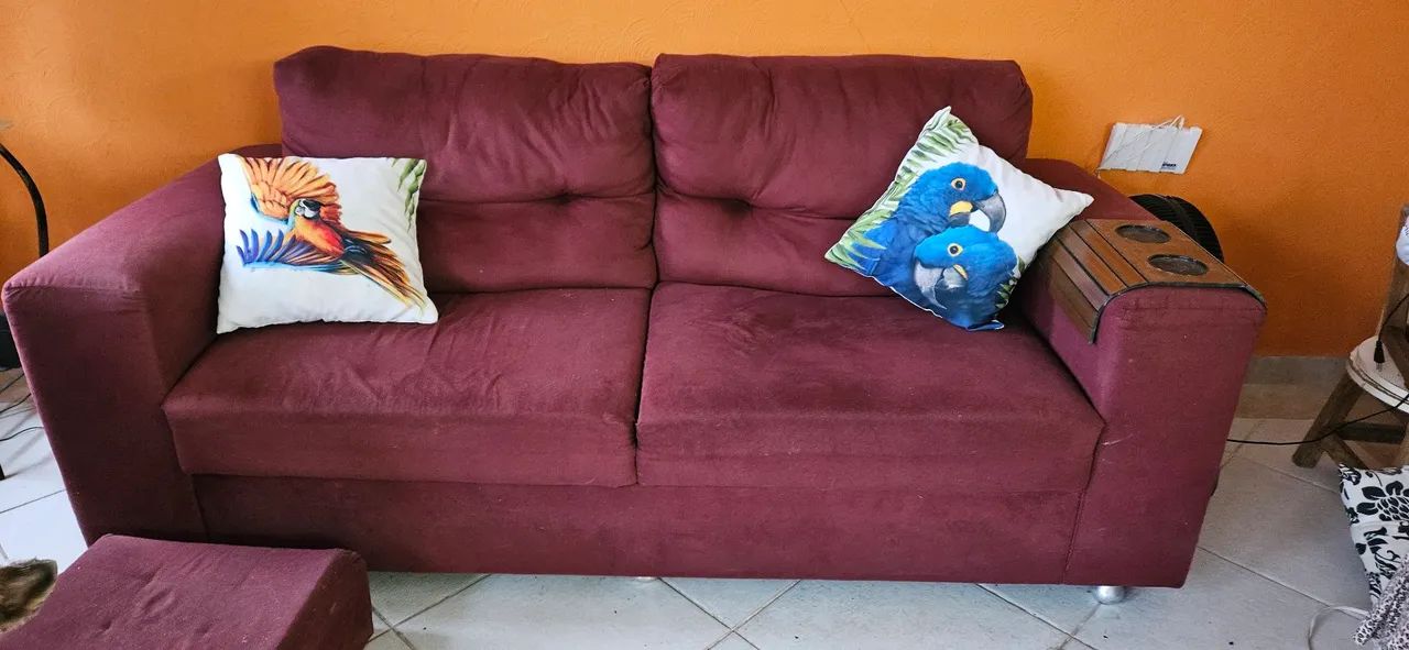 Sofá de 4 lugares em Suéde