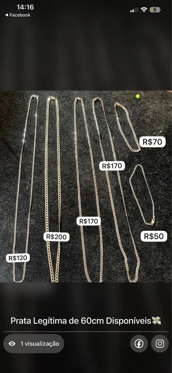 Corrente de Prata Legítima 925