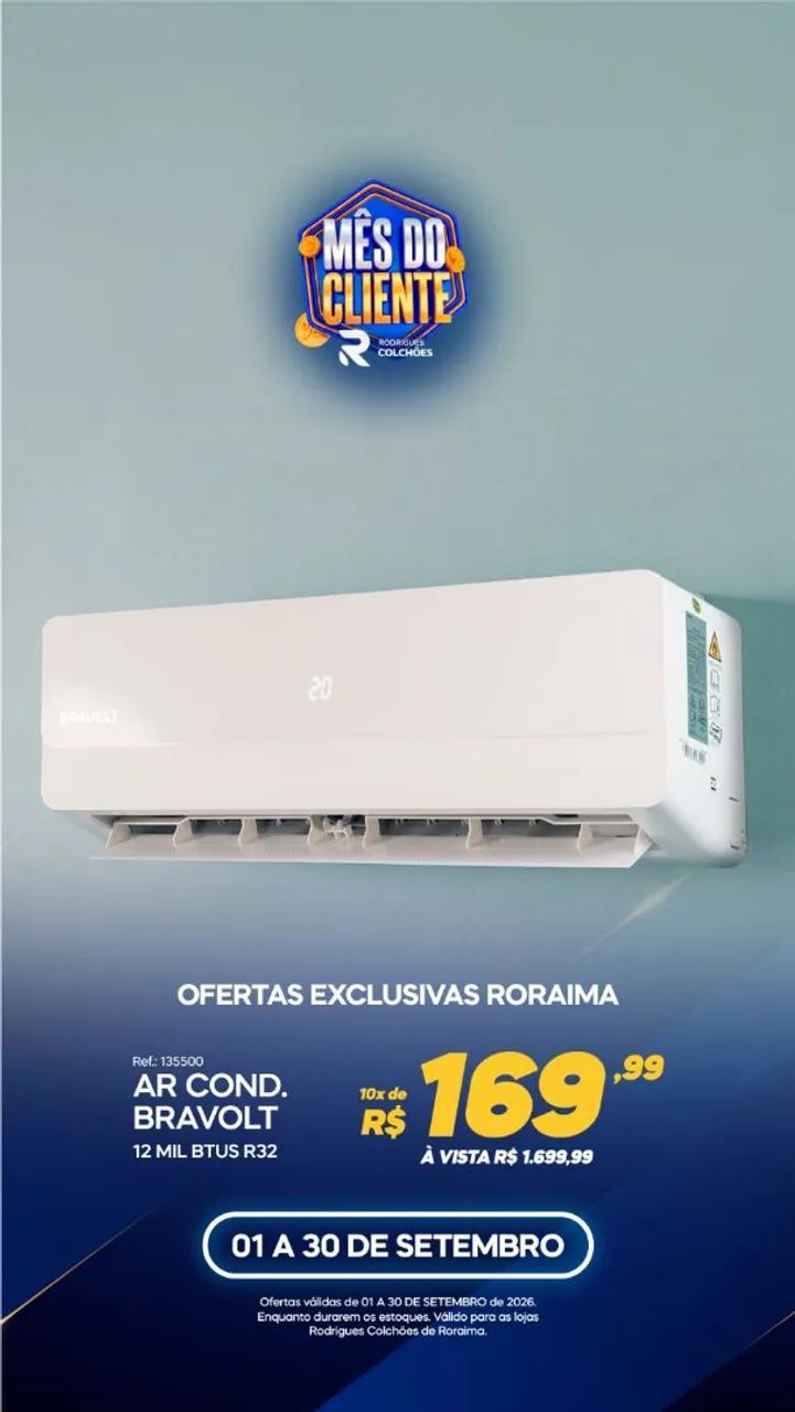 Ar condicionado Bravolt 12 mil BTUS 