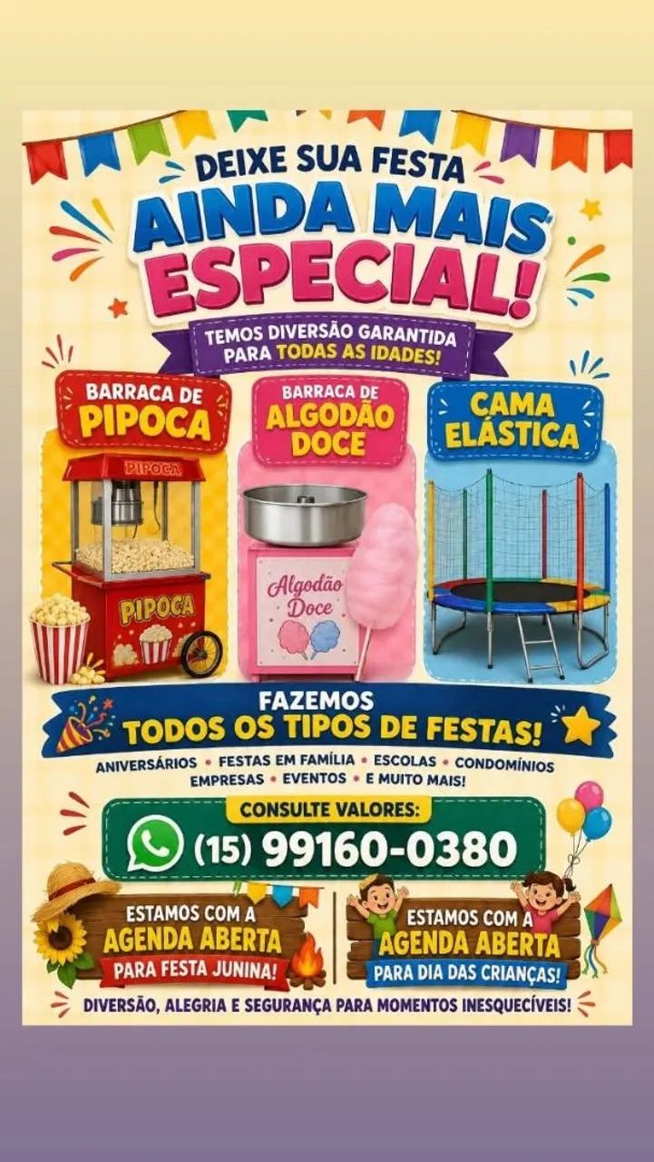 Locação de barraquinhas e Cama Elástica 3,05m - Foto 2