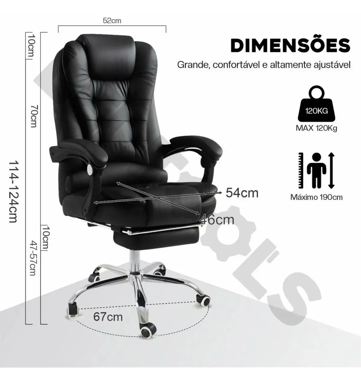 Cadeira de escritório com massageador  - Foto 2