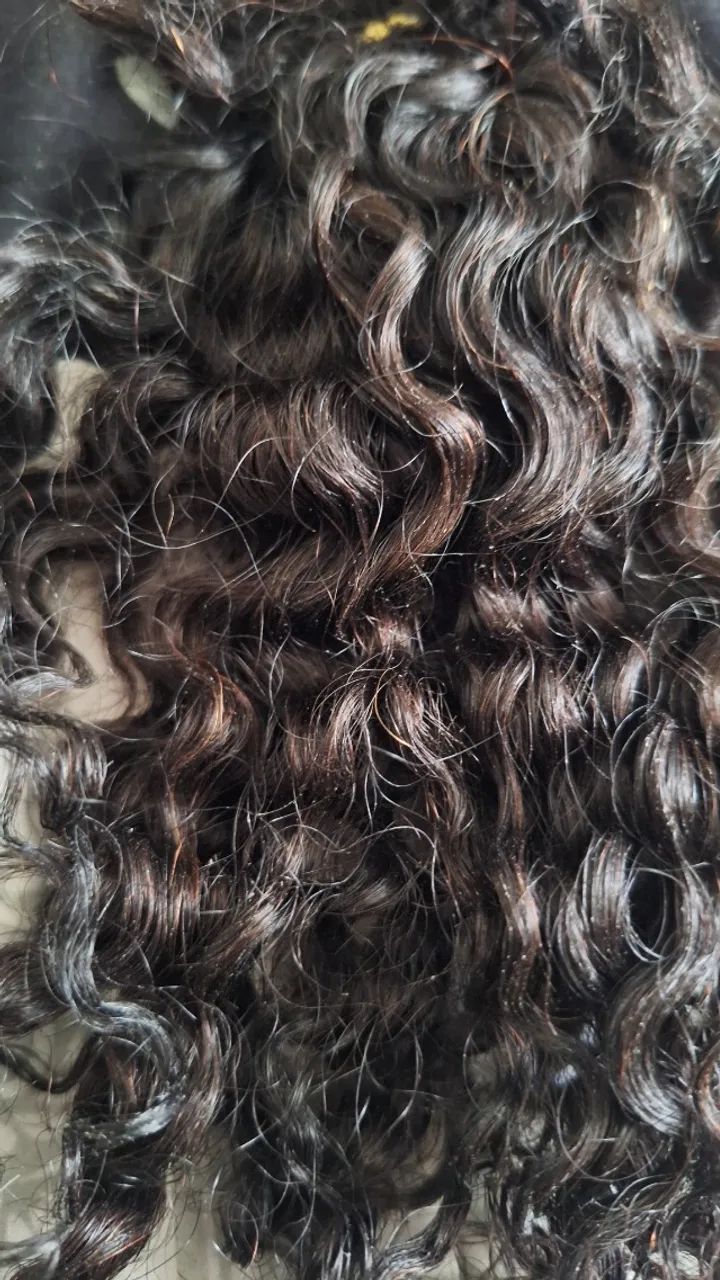 Cabelo Humano Cacheado natural Mega Hair