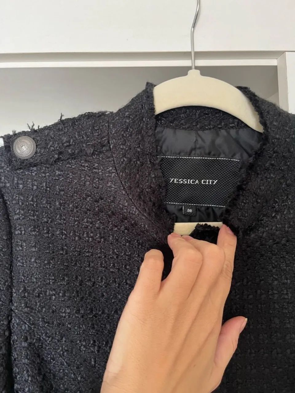 Casaco Tweed - Preto - Foto 2