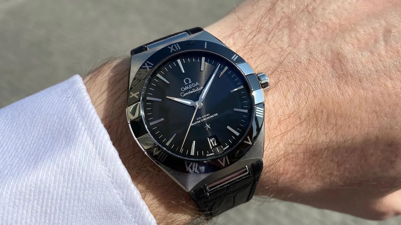 Relógio omega constelation automático couro preto  - Foto 2