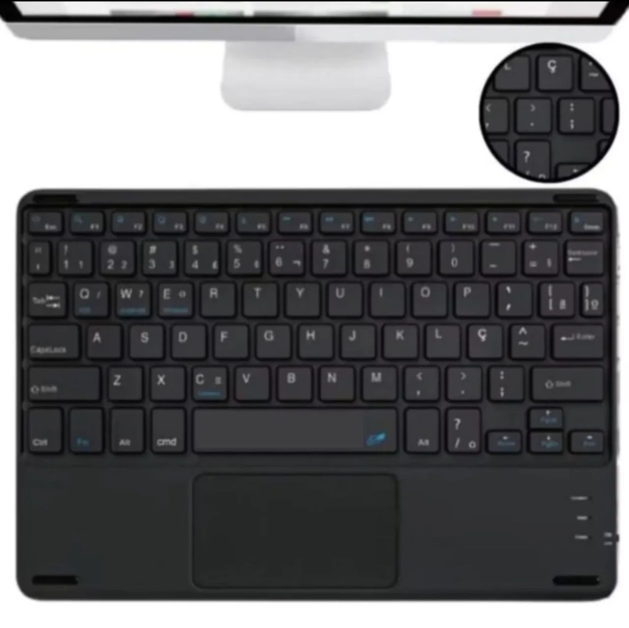 Teclado Bluetooth com TouchPad Universal Teclado Sem Fio Para Android iOS Windows TabletPC - Foto 3