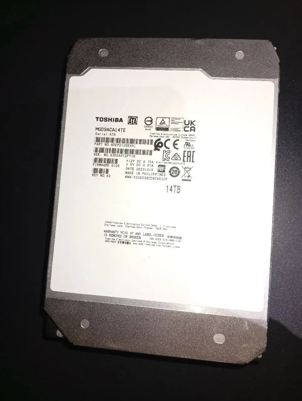 HD 12 Tera Seagate e Tochiba