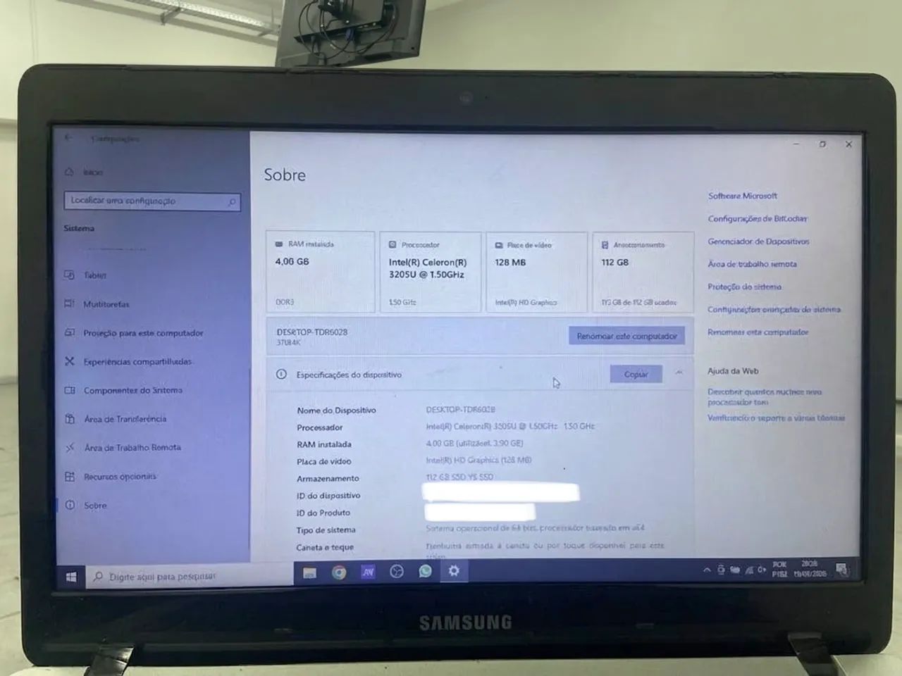 Notebook Samsung 14? SSD - Foto 5