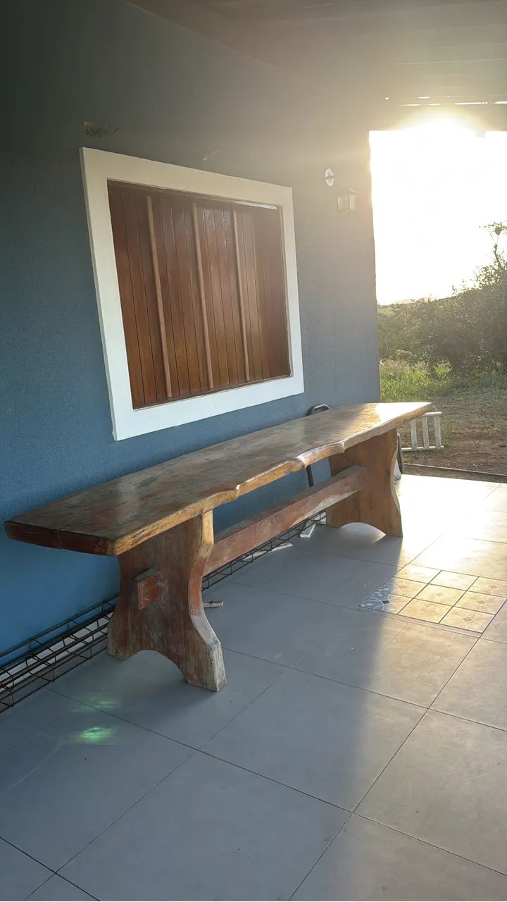Mesa Rústica de Madeira Jaqueira Maciça - 2,95 Metros - Foto 4