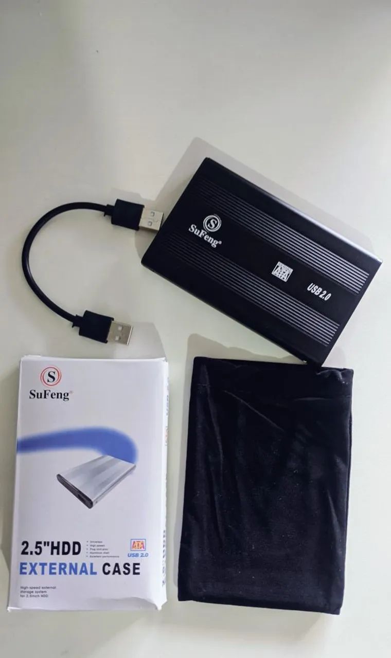 HD externo 1TB e 500gb com capa de proteção 