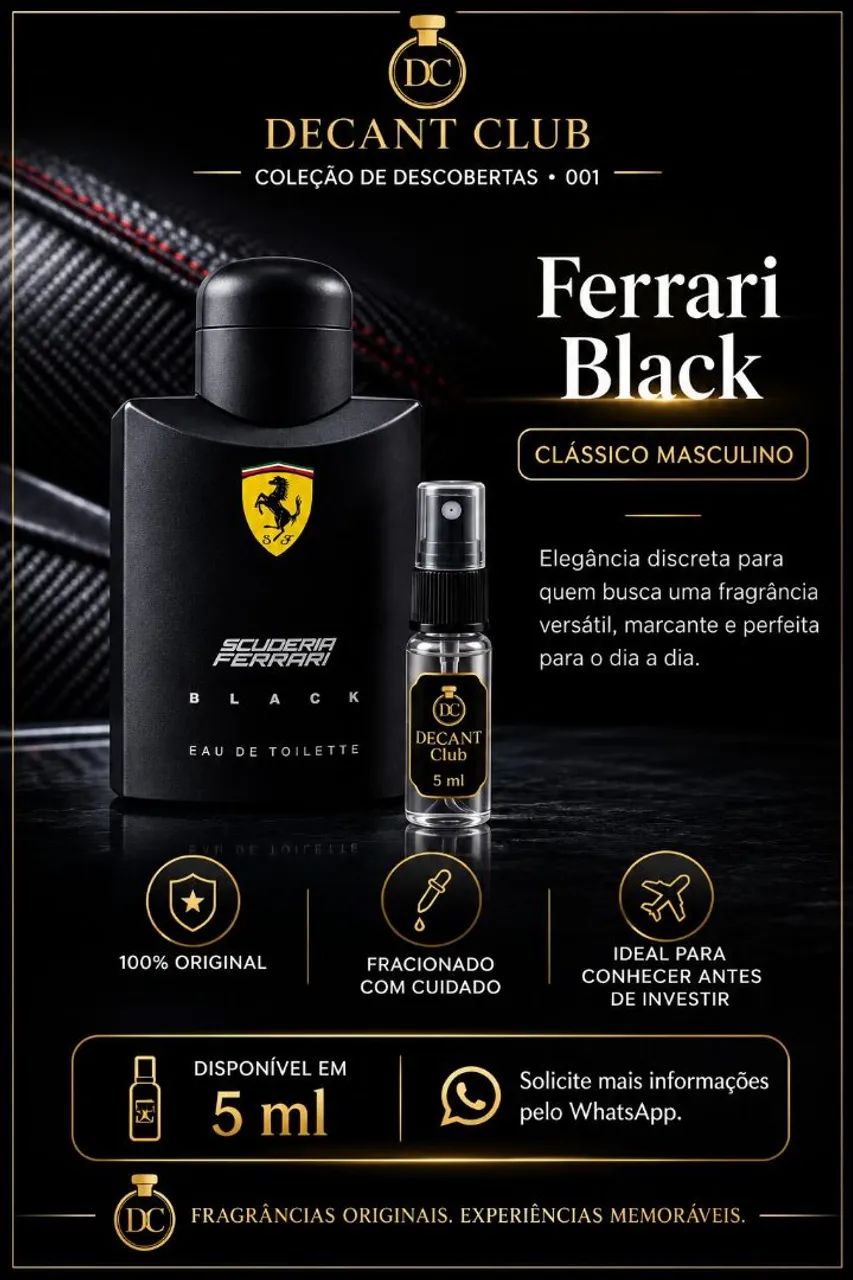 Perfume Importado Ferrari Black (decant 5 ml)