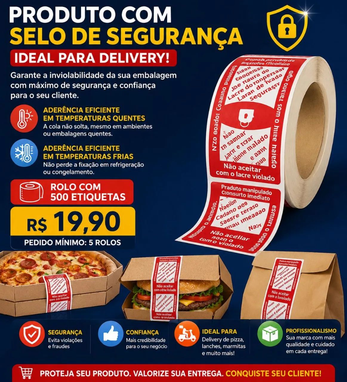 Etiqueta Lacre para Delivery