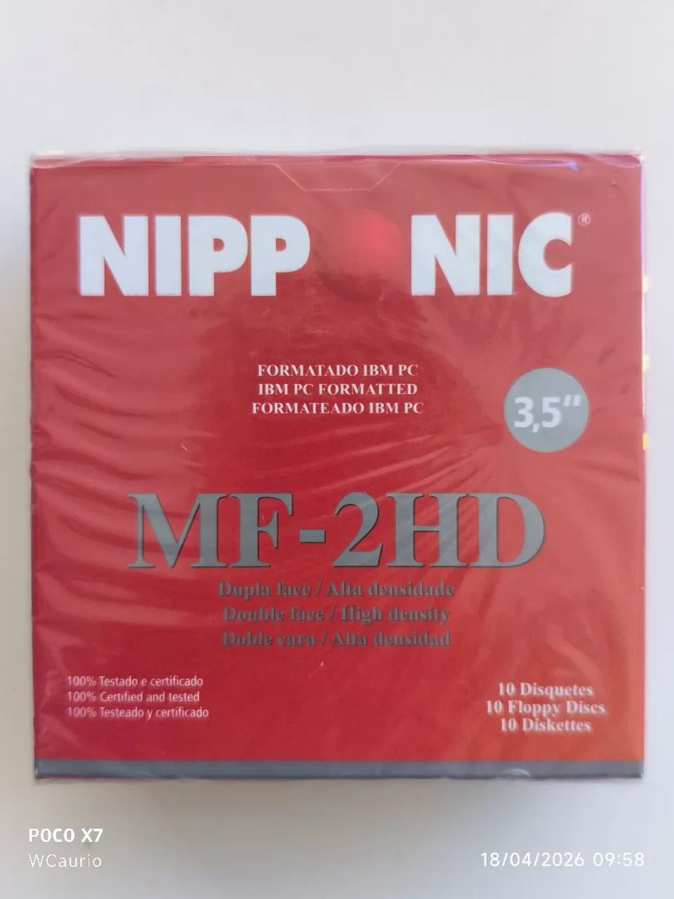 Disquetes 3 1/2 caixa lacrada