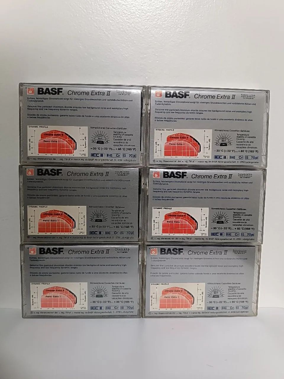 6 fitas BASF Chrome usadas