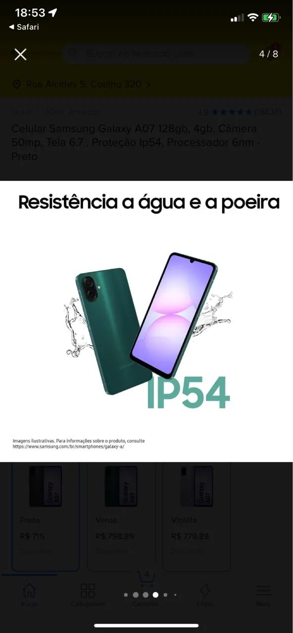 Vendo ou troco A07 128GB roxo - Foto 3